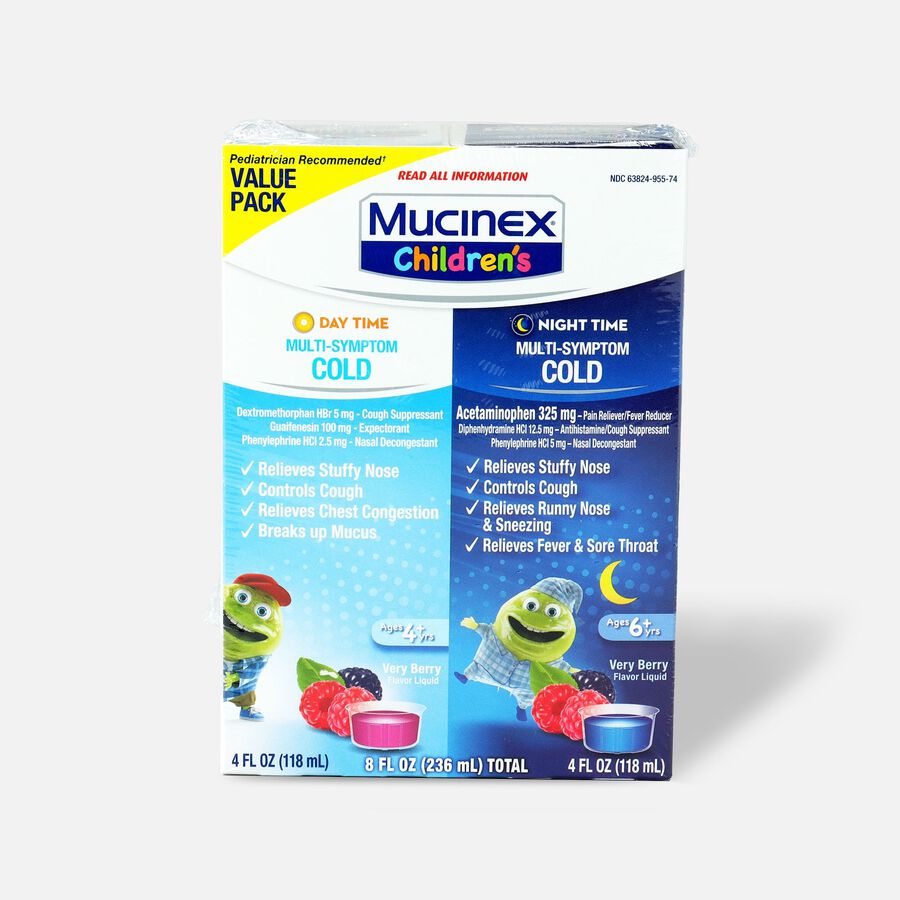 Mucinex Children's MultiSymptom Liquid Day Night 4 oz 2Pack