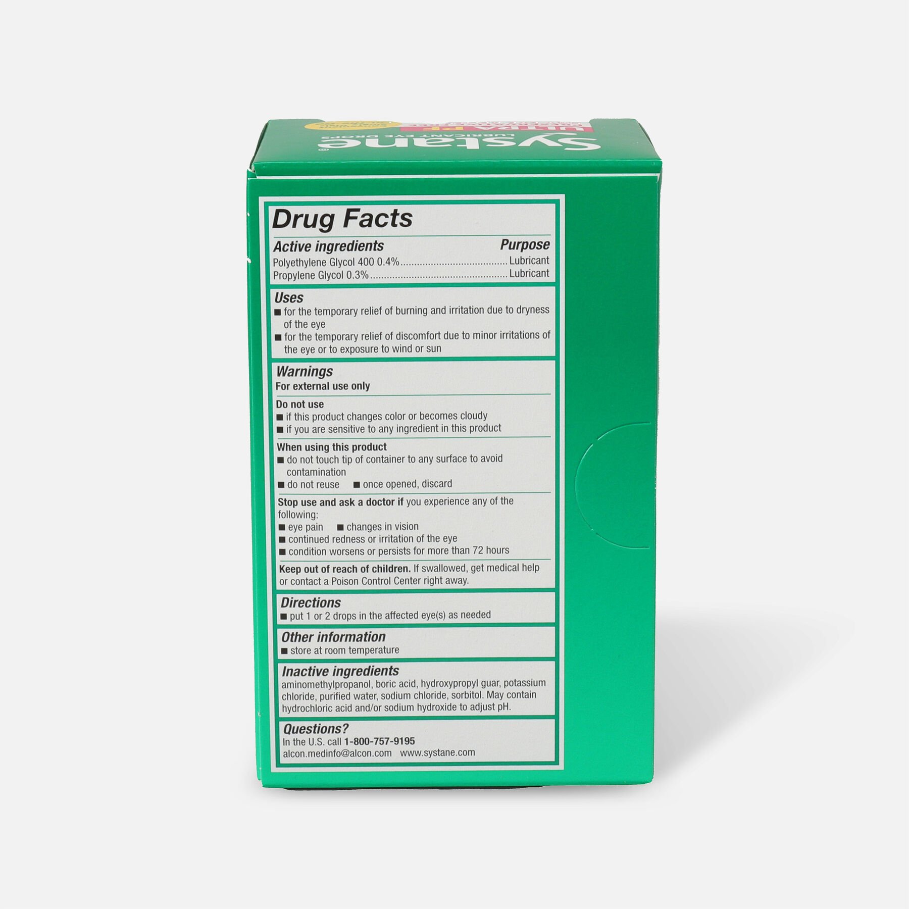 FSA Eligible Systane Ultra Preservative Free Lubricant Eye Drops, 60 ct