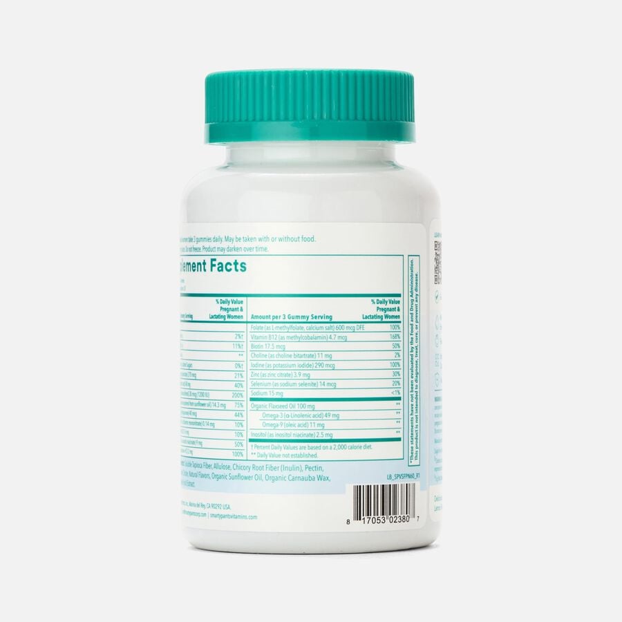 FSA Eligible SmartyPants Sugar Free Prenatal Multi & Omegas Gummies, 60