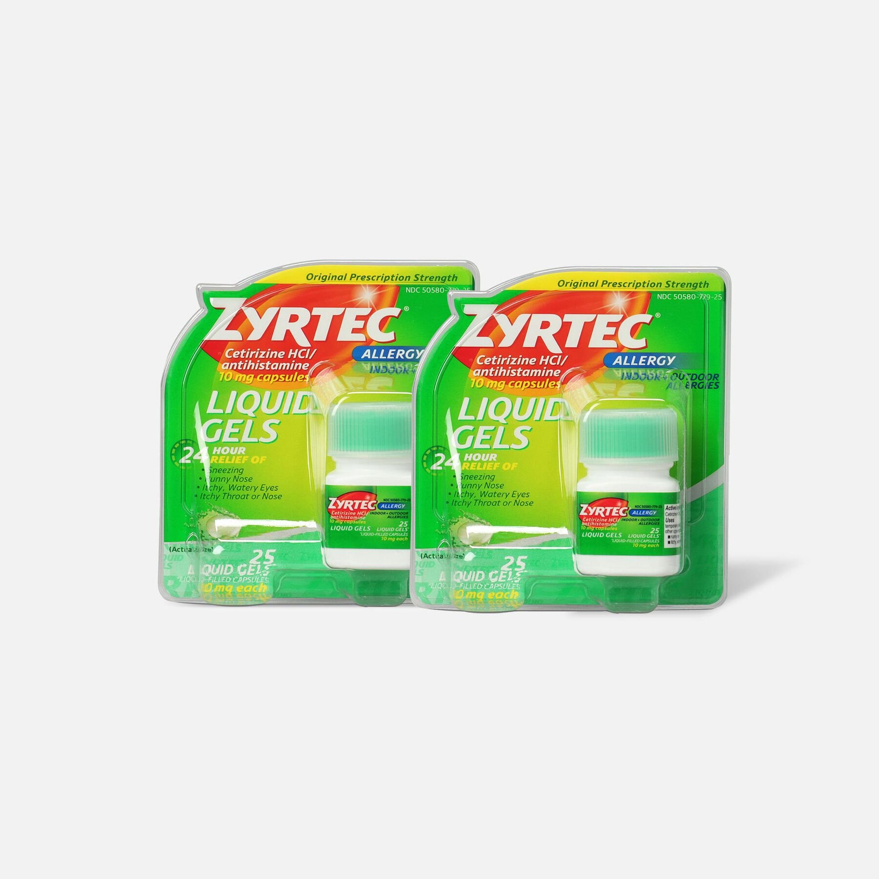 FSA Eligible Zyrtec 10 mg Allergy Liquid Gels 25 ct. (2Pack) FSA Store