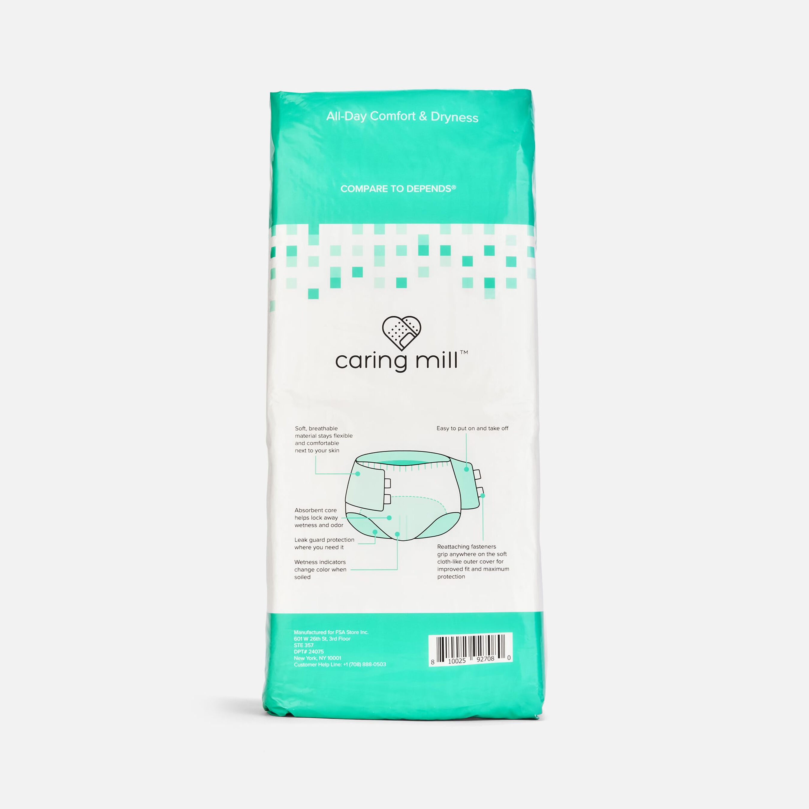 FSA Eligible Caring Mill™ Fitted Disposable Briefs 28 ct. (Size L