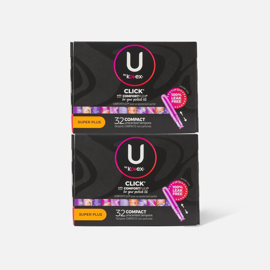 FSA Eligible U by Kotex Click Compact Tampons, Super Plus Absorbency