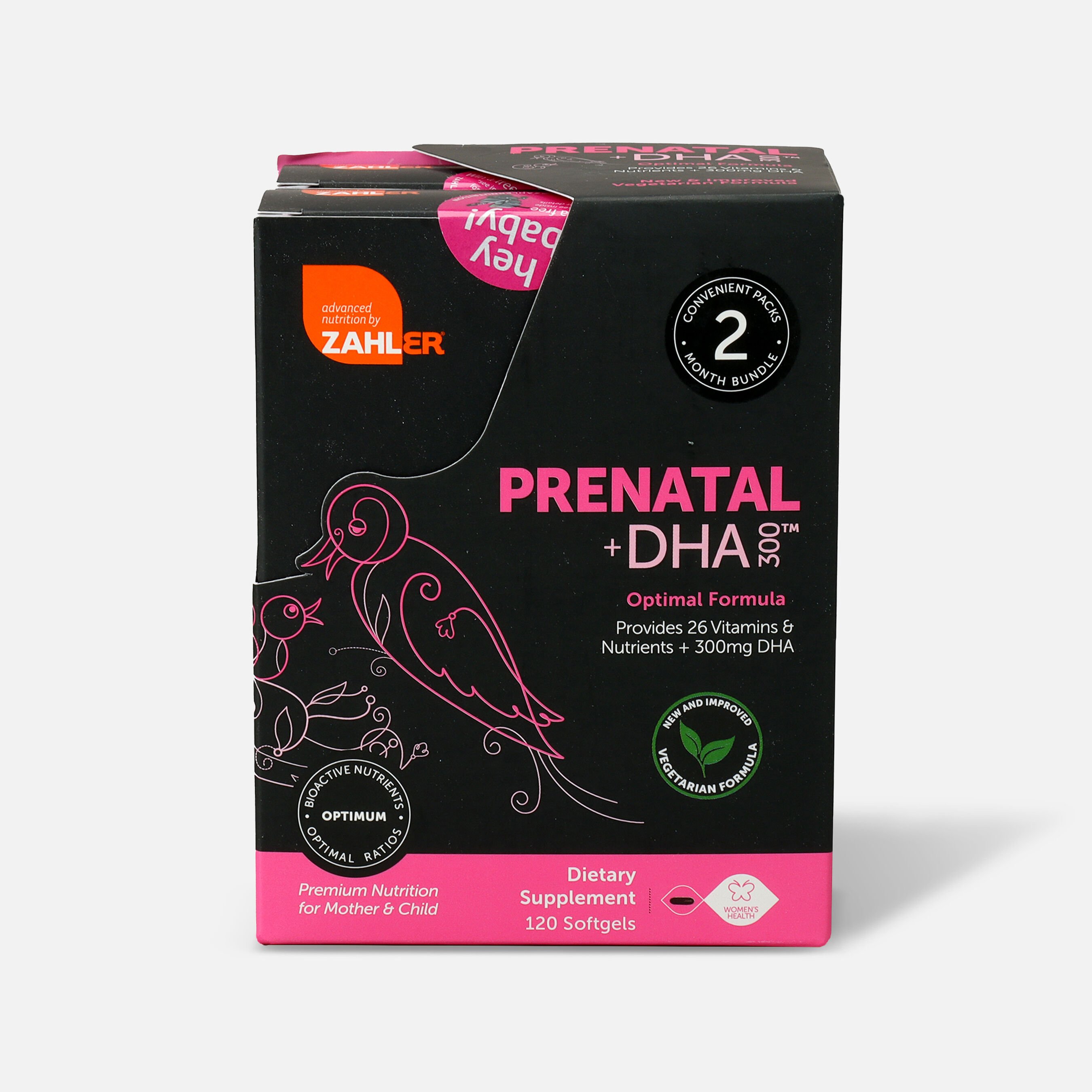FSA Eligible Zahler Prenatal +DHA 300 mg Vitamins, 60 Softgels FSA Store