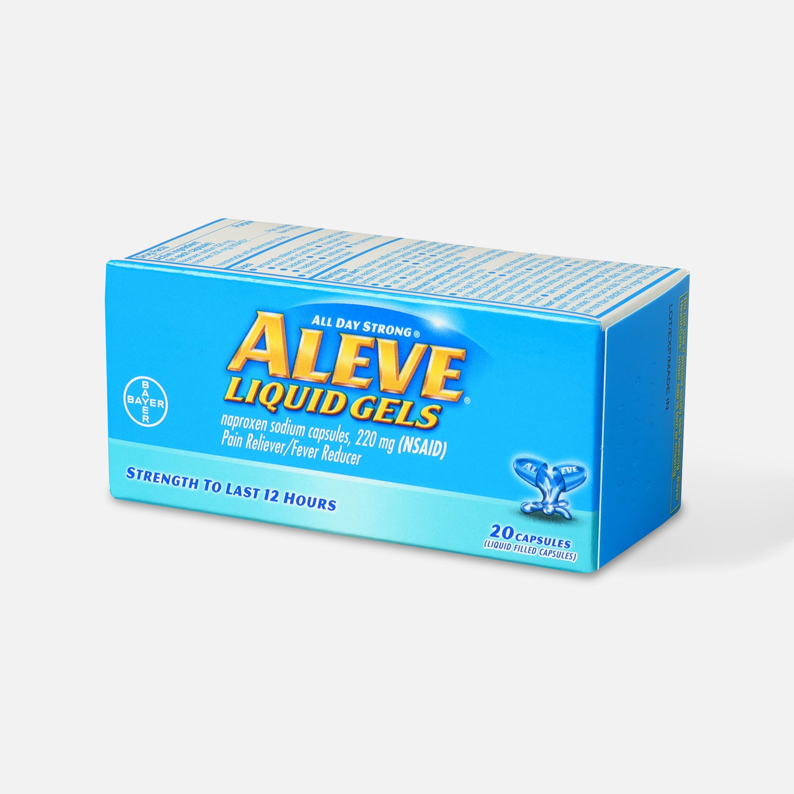 Aleve Liquid Gels Pain Reliever/Fever Reducer, 20 ea