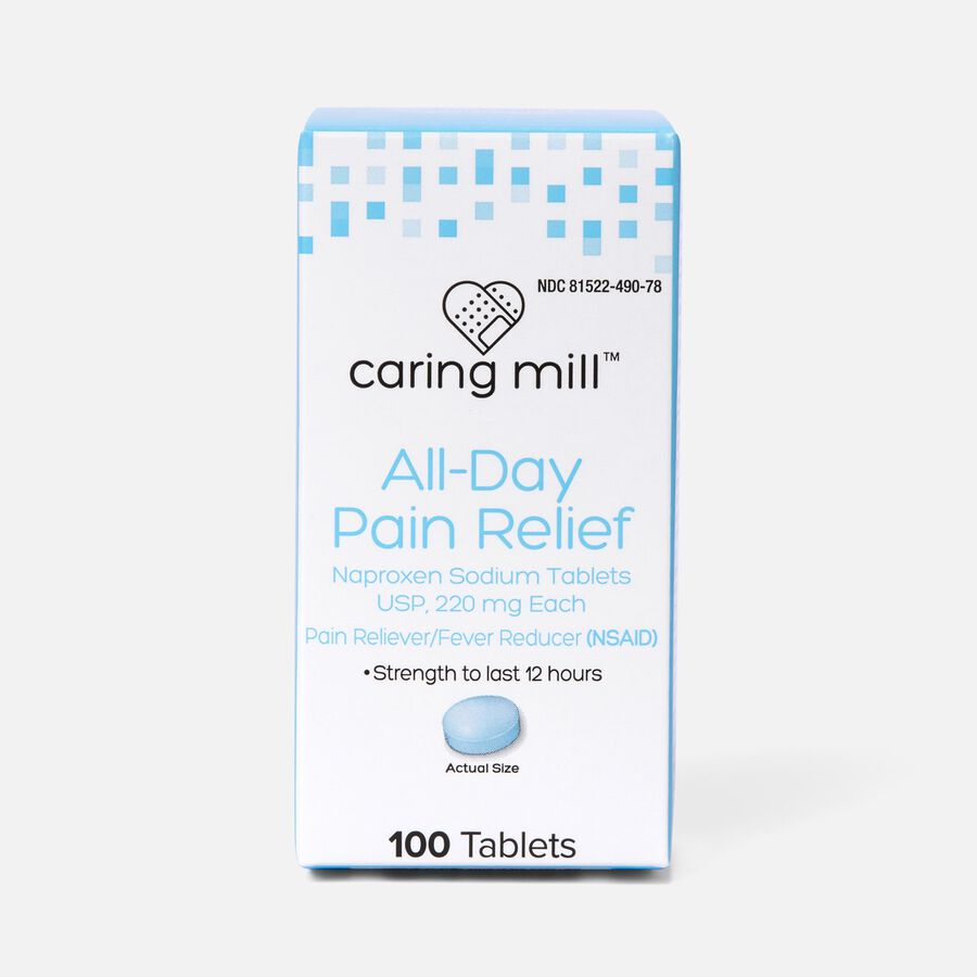 Caring Mill™ All-Day Pain Relief Naproxen Sodium Tablets, 100 ct., , large image number 0