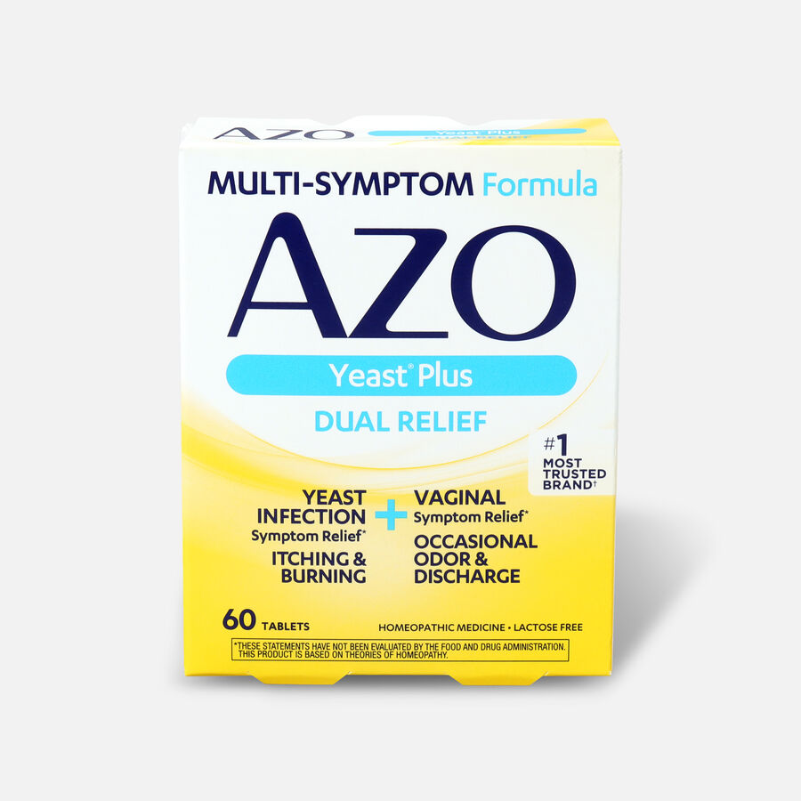 AZO Yeast, Natural Symptom Prevention & Relief, 400 mg, Tablets, 60 ct., , large image number 0