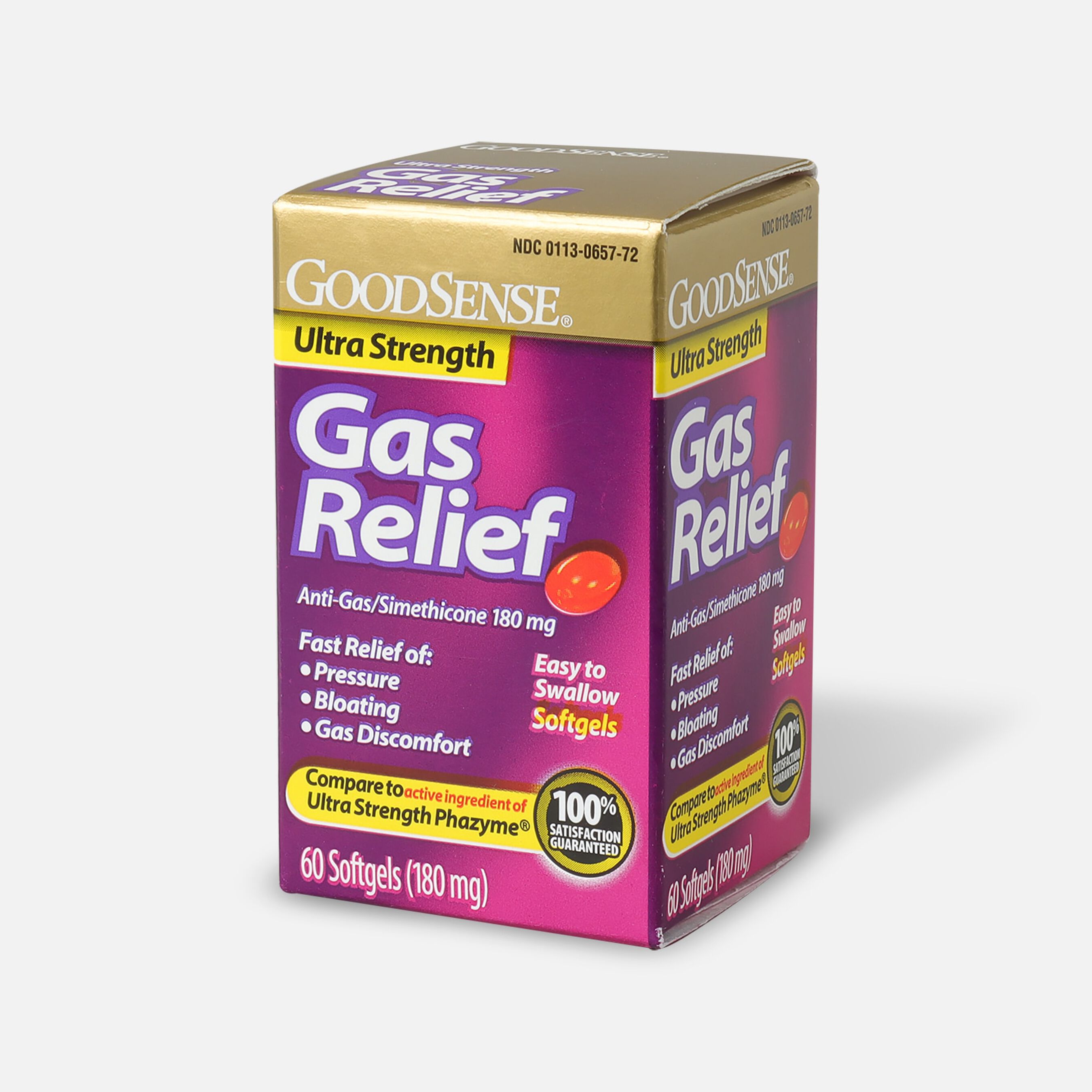 GoodSense® Gas Relief Ultra Strength Simethicone 180 mg Softgels, 60 ct
