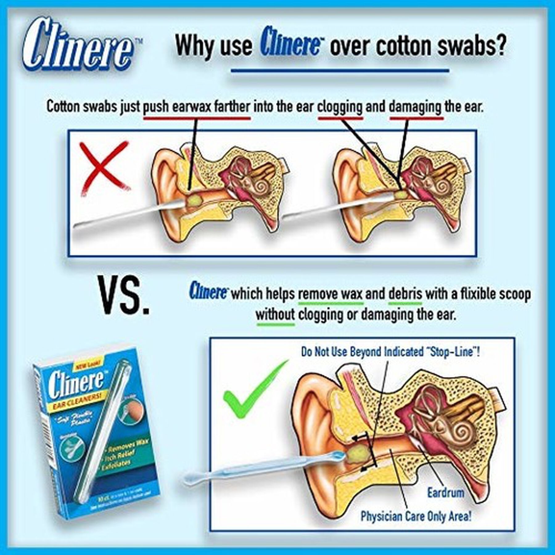 Clinere Personal Ear Cleaners, 36 ea (Value Pack!)