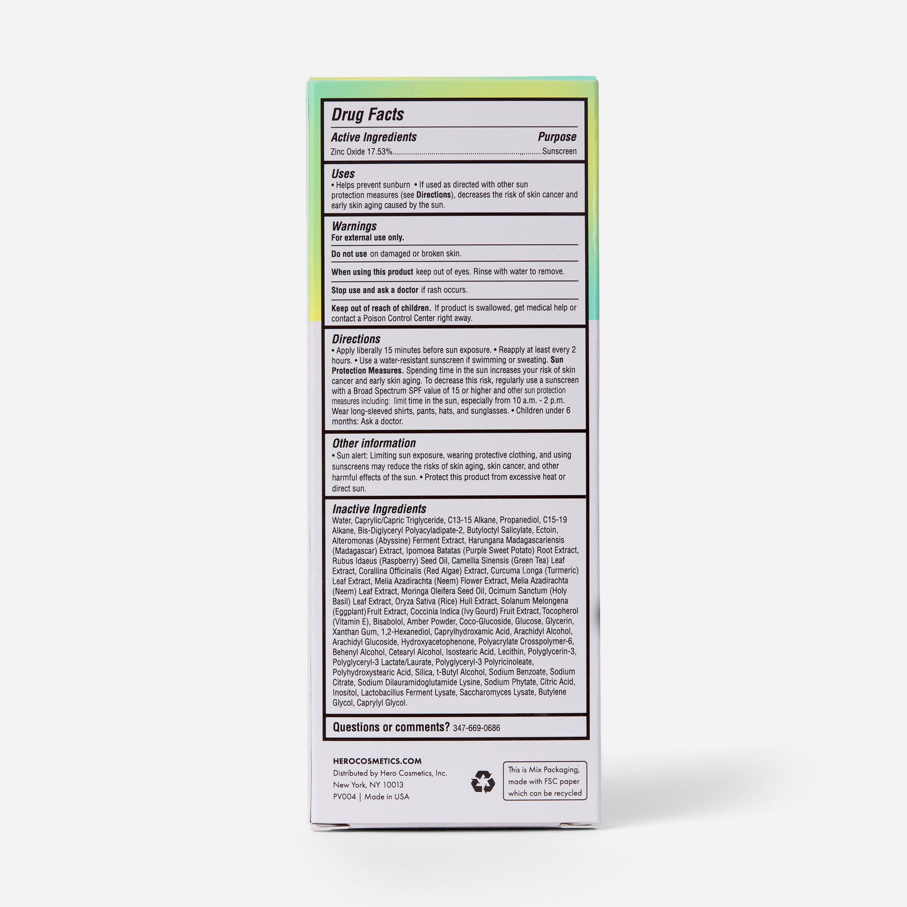 Hero Cosmetics Force Shield Superlight Sunscreen Broad Spectrum, SPF 30