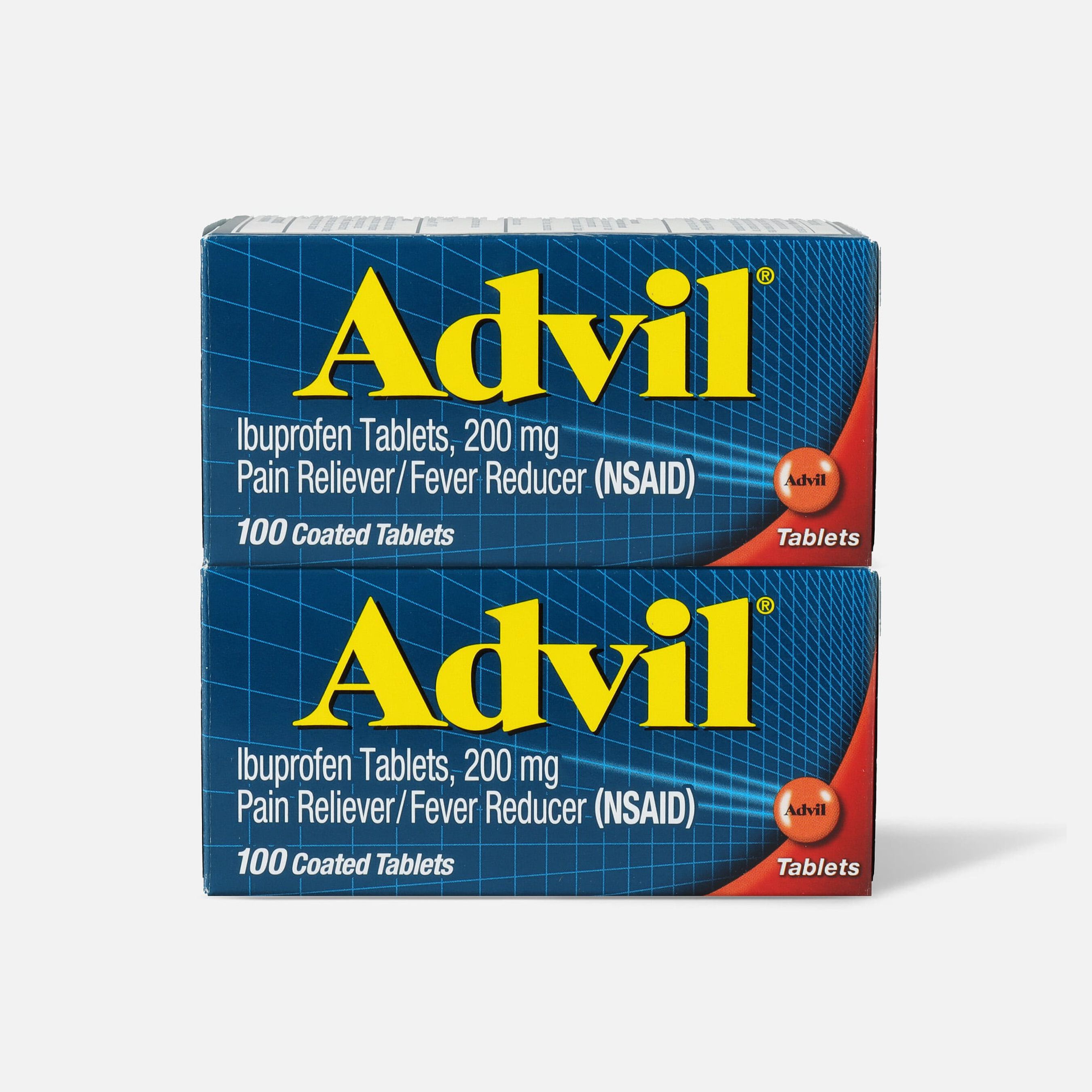 FSA Eligible Advil Pain Reliever Fever Reducer Tablets, 100 ct. (2Pack) FSA Store