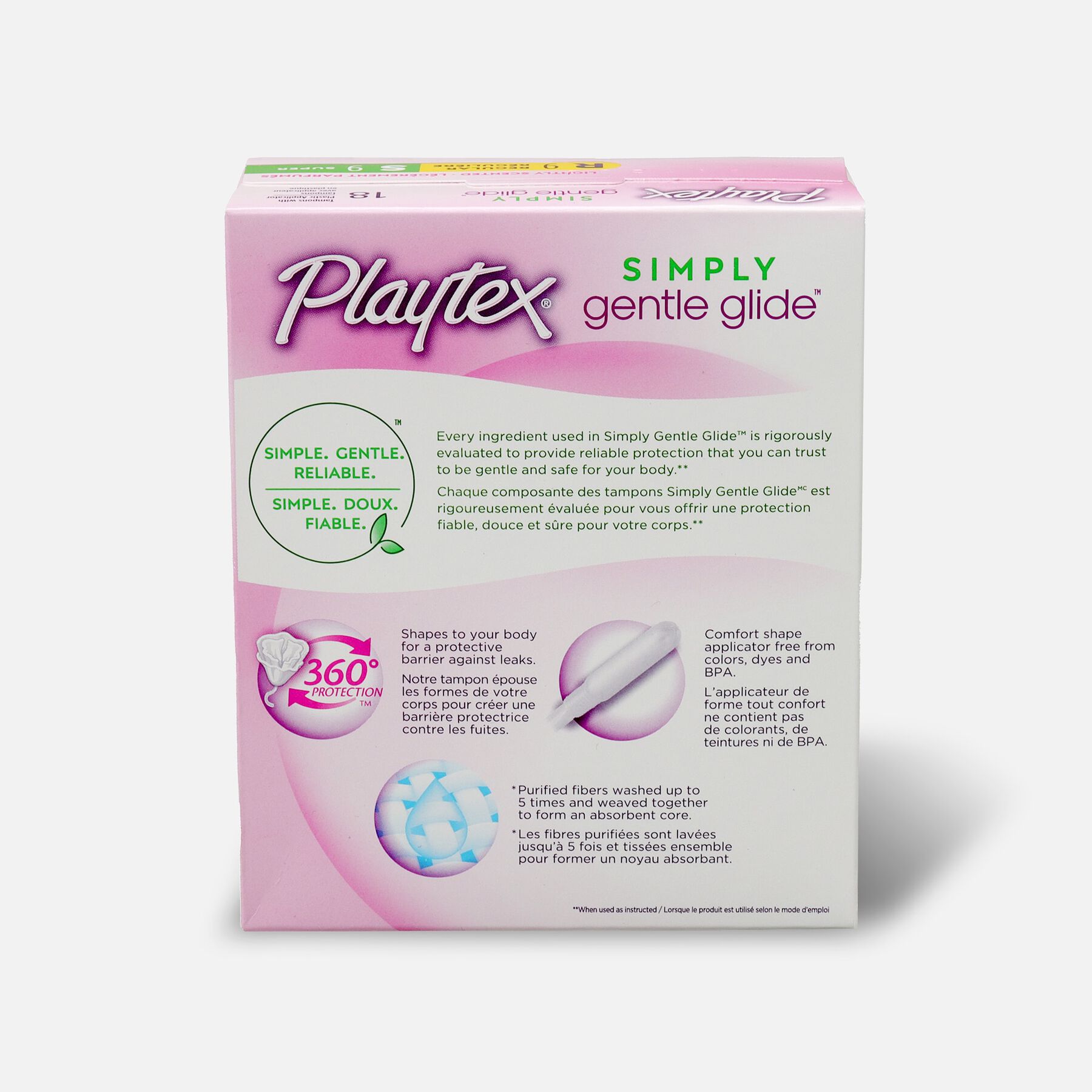 Playtex Gentle Glide Tampons, Lightly Scented Multipack, 18ct (Reg/Super)