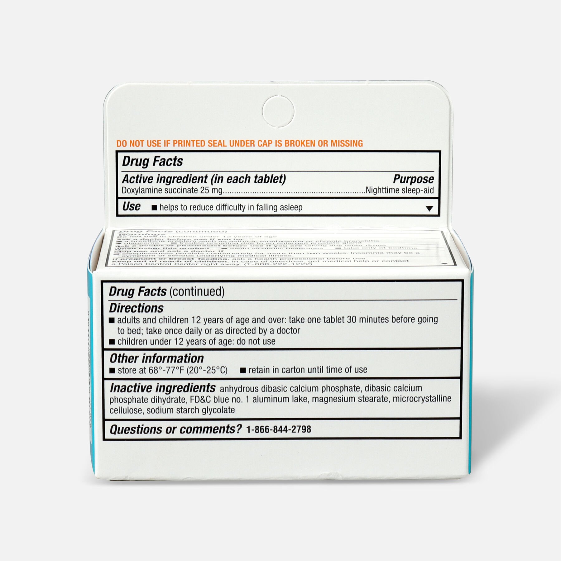 FSA Eligible Unisom SleepTabs, Nighttime SleepAid Tablets, 48 ct