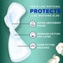 Always Pure Cotton with FlexFoam Pads for Women Size 5 Extra Heavy Overnight Absorbency, with Wings, 18 ct., , large image number 2