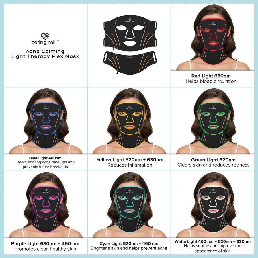Caring Mill&trade; Acne Calming Light Therapy Flex Mask, , large image number 3