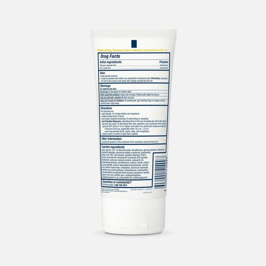 CeraVe Hydrating Sunscreen Body Lotion, SPF 30, 5 fl oz., , large image number 1