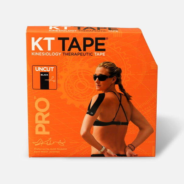 FSA Eligible KT TAPE PRO, Precut, 20 Strip, Synthetic, Jet Black FSA