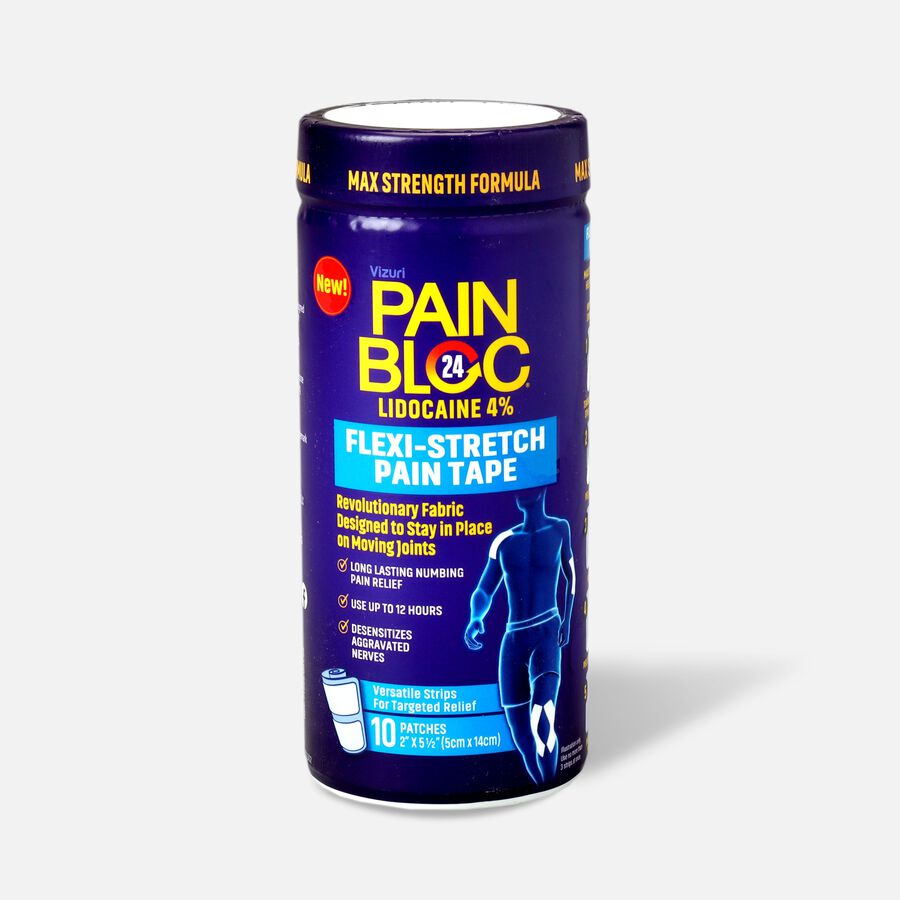 PainBloc24 FlexiStretch Pain Tape, 10 ct