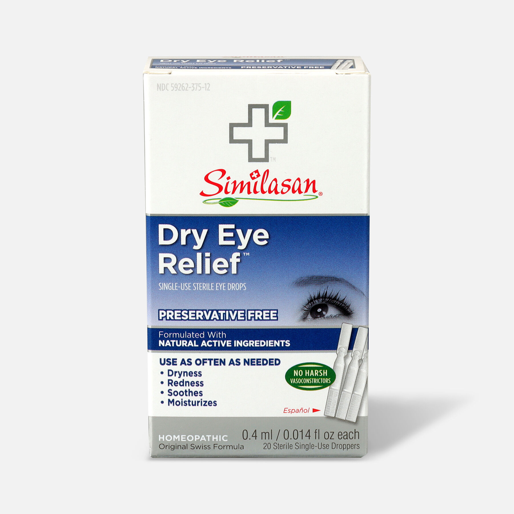 Similasan Dry Eye Relief, 20 Single Use Droppers, 0.014 fl. oz.