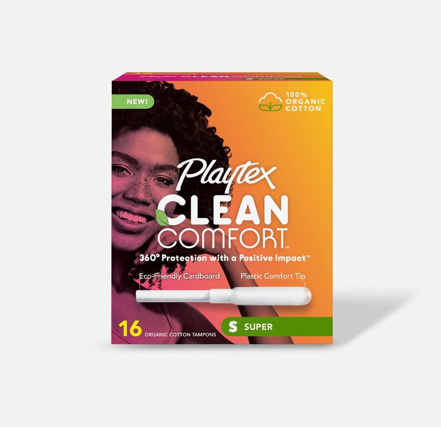 Playtex Clean Comfort Organic Tampons, , large image number 2