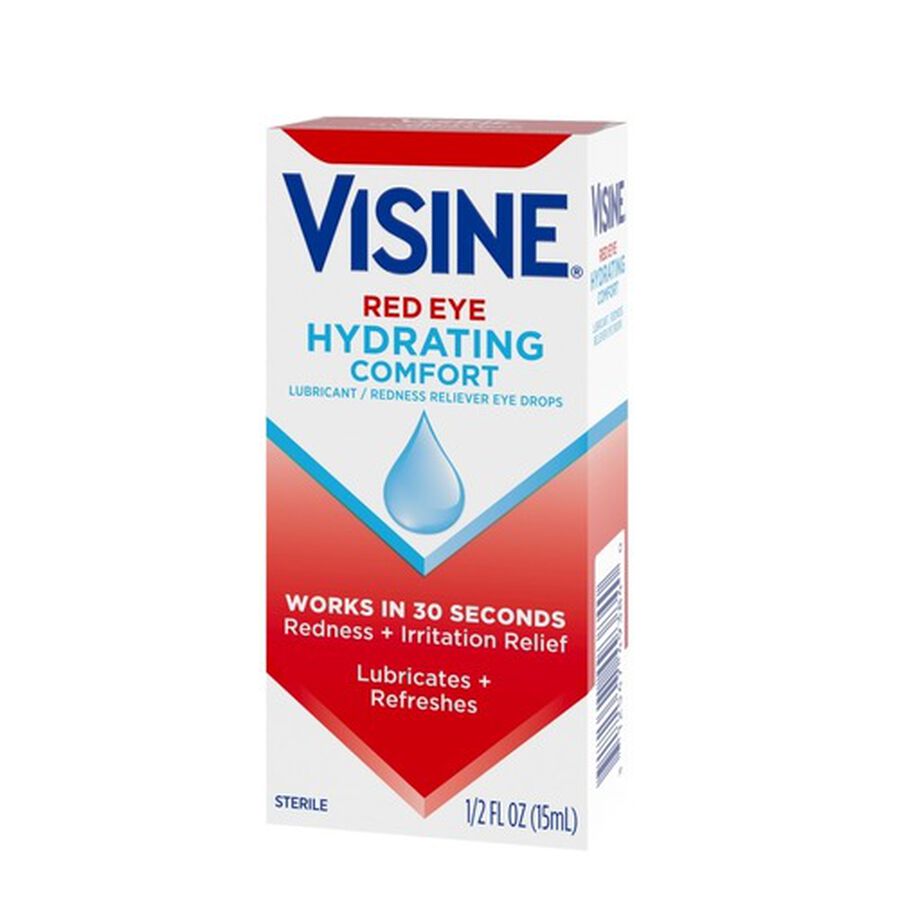 Visine Red Eye Hydrating Comfort Lubricating Eye Drops, .5 fl oz., , large image number 1