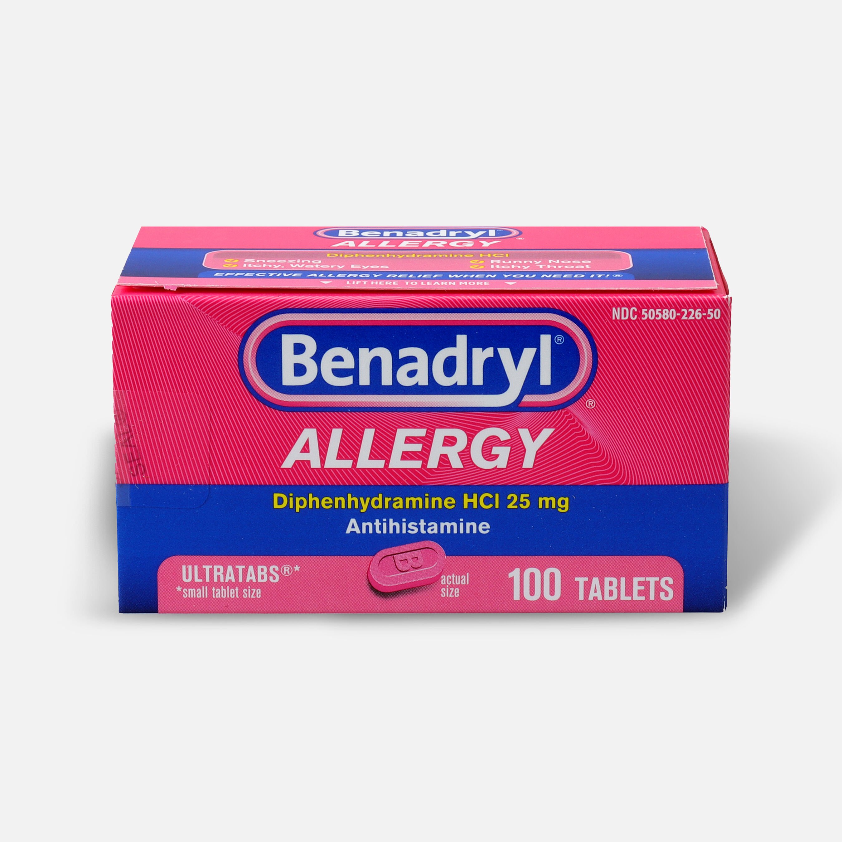 Benadryl Ultra Allergy Relief Tablets 100 ct Benadryl Ultra Allergy Relief Tablets 100 ct