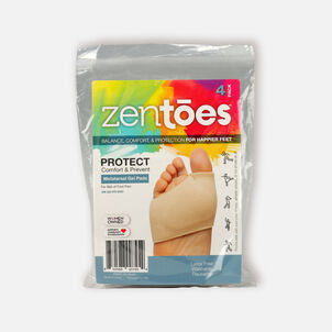 ZenToes Fabric Metatarsal Sleeve with Sole Cushion Gel Pads - 4-Pack