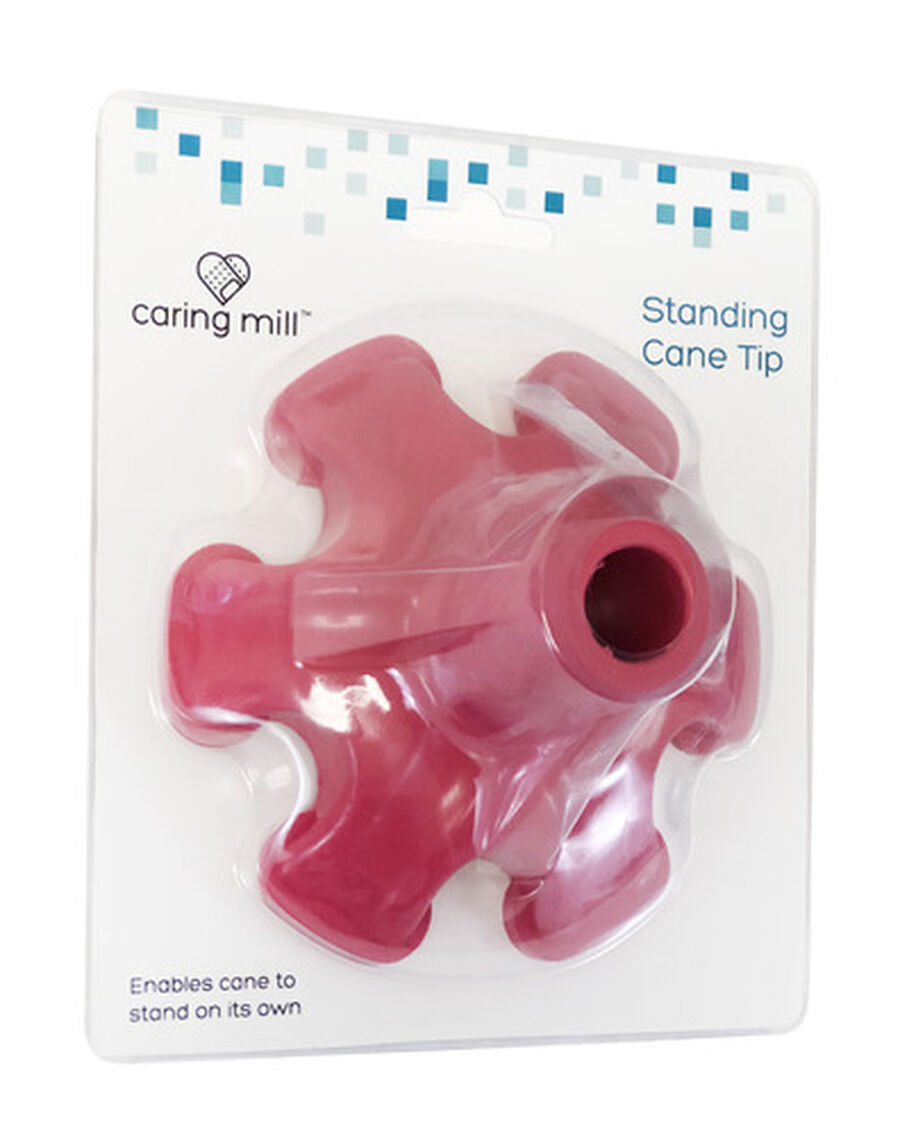 Caring Mill™ Standing Cane Tip, Pink, Pink, large image number 1
