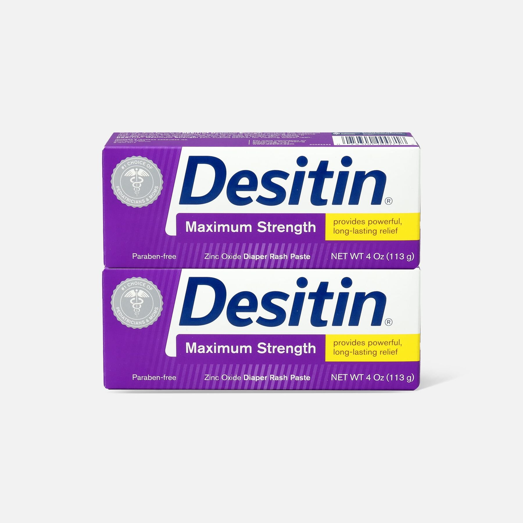 FSA Eligible Desitin Maximum Strength Zinc Oxide Diaper Rash Paste, 4