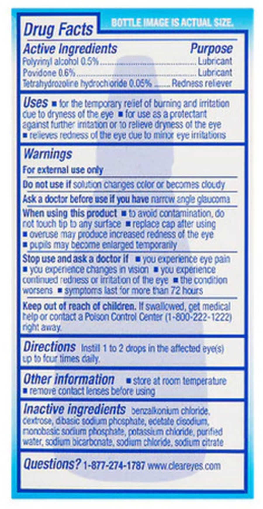 Clear Eyes Triple Action Drops, .5 oz., , large image number 1