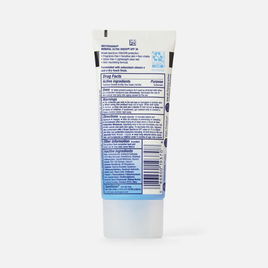 FSA Eligible Neutrogena Mineral Ultra Sheer Dry Touch Lotion, SPF 30, 3