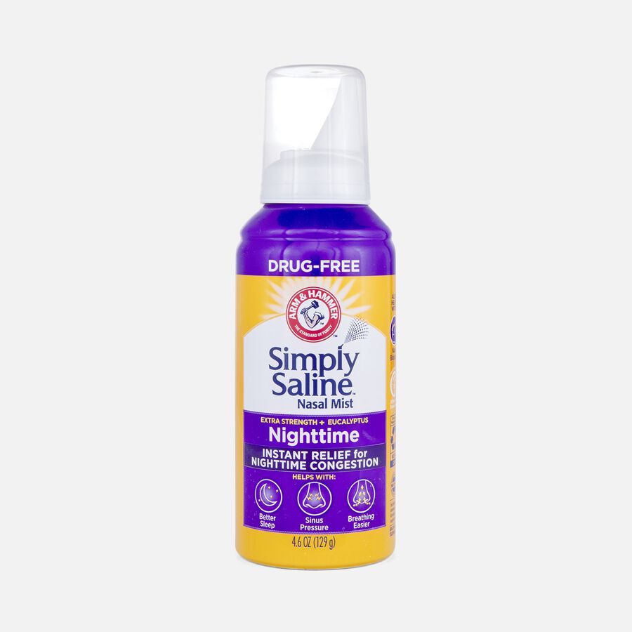 Simply Saline Nighttime Extra Strength + Eucalyptus Nasal Mist, 4.6 oz., , large image number 0