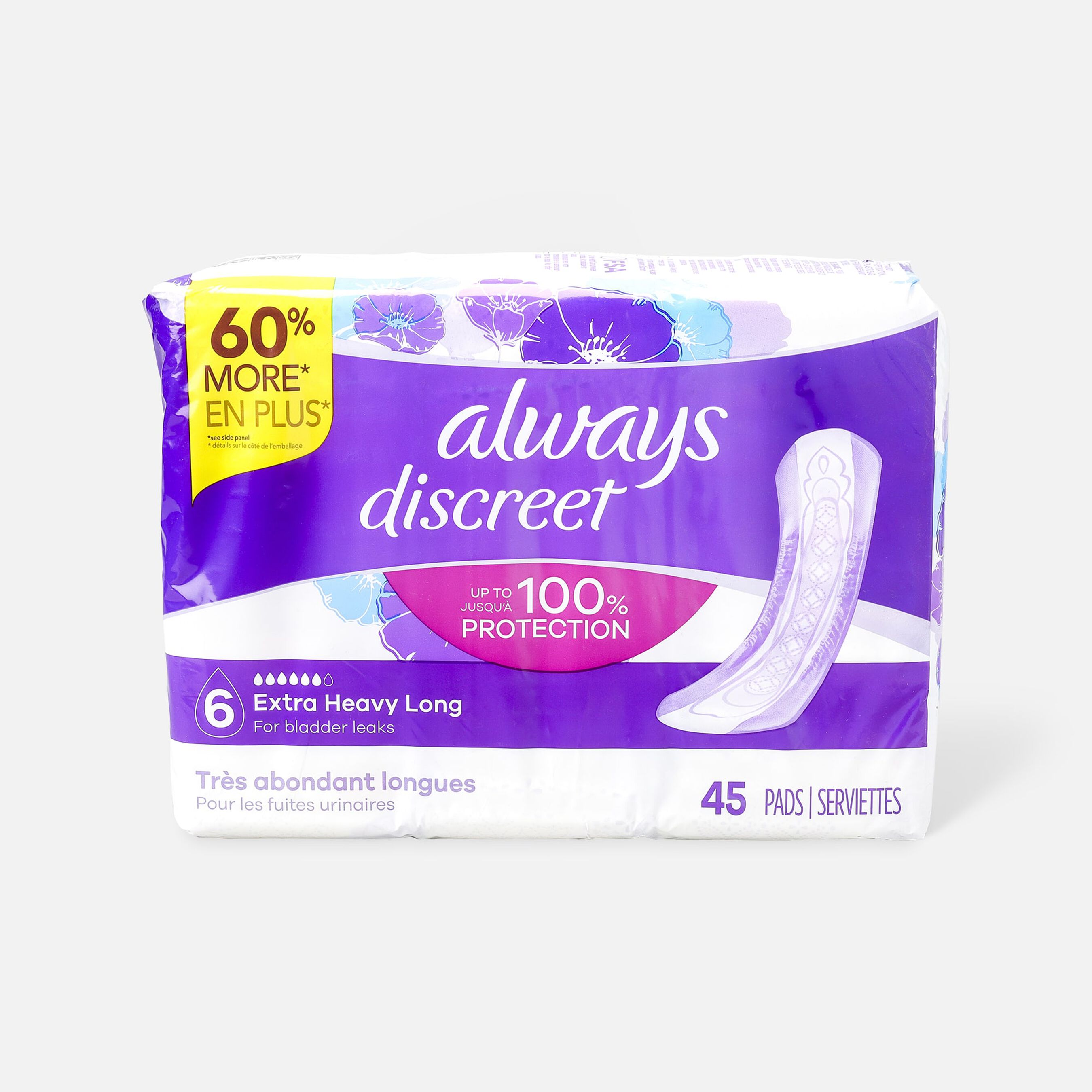 FSA Eligible Always Discreet Long Incontinence Pads FSA Store