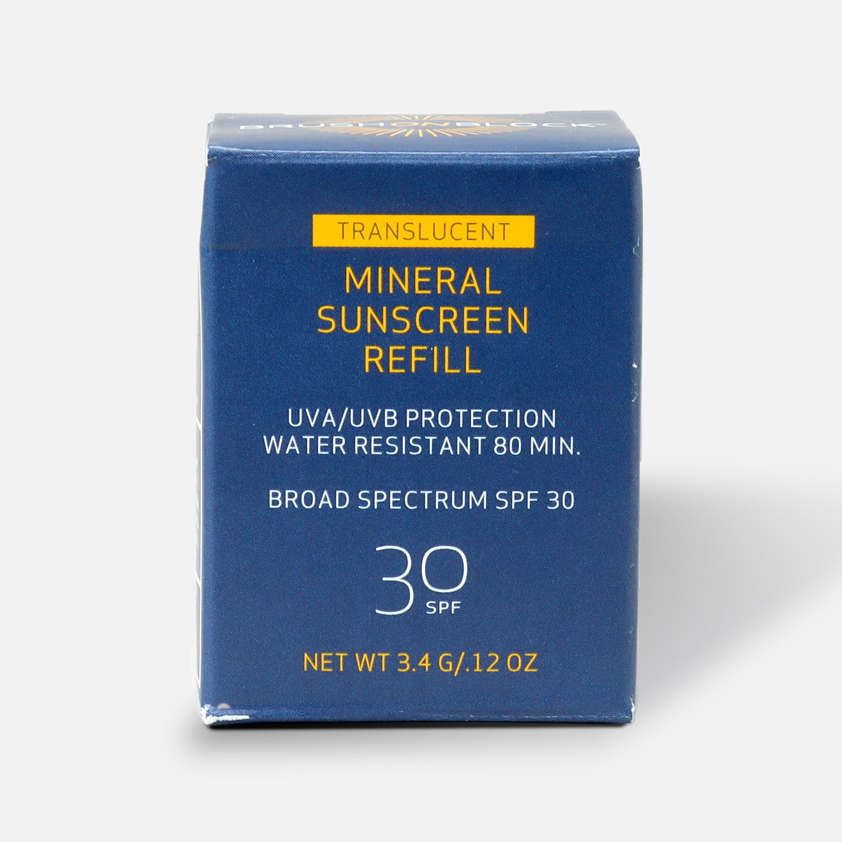 Brush on Block Facial Mineral Sunscreen SPF 30 Powder Refill, 3.4g