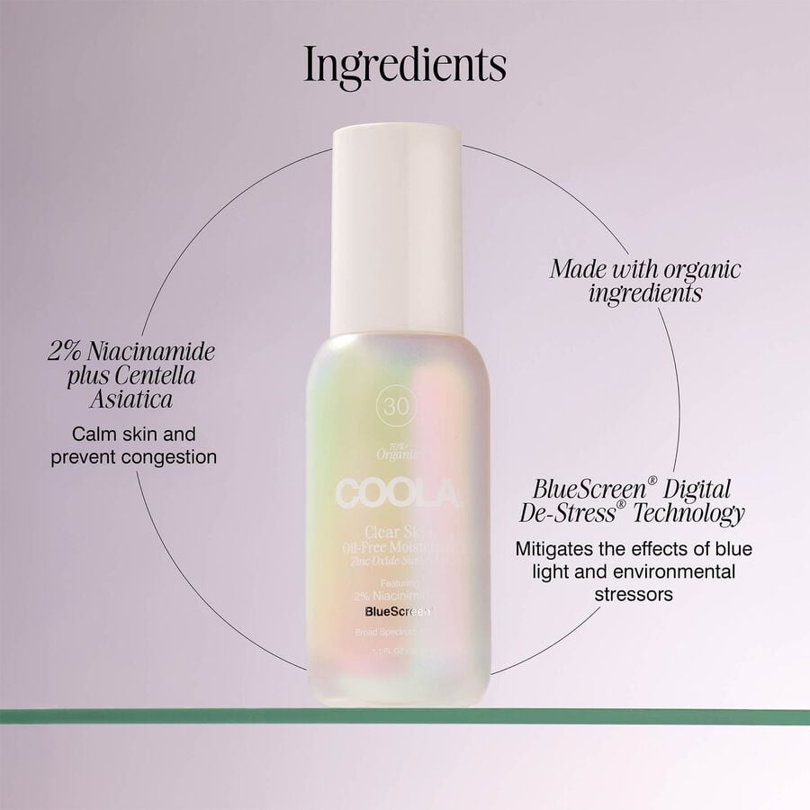 COOLA Clear Skin Oil-Free Moisturizer &ndash; SPF 30, 1.1 oz., , large image number 1