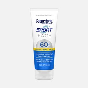 Coppertone Sport Face Sunscreen Lotion, SPF 60+,  2.5 fl oz.