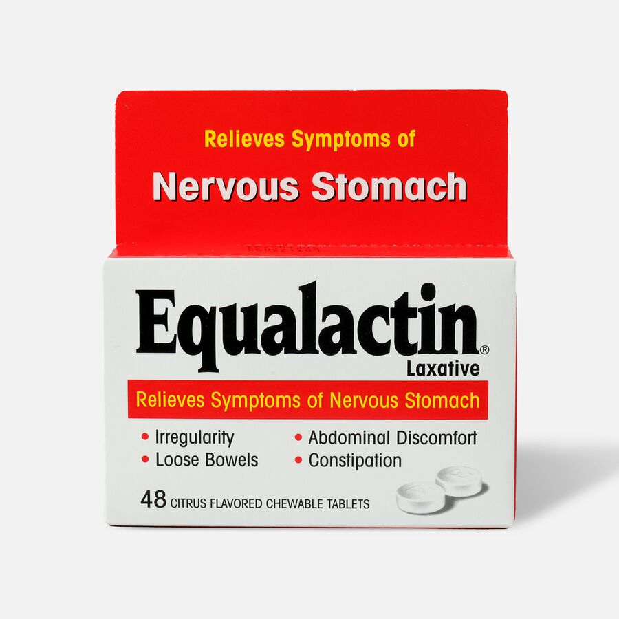 Equalactin Laxative for Nervous Stomach, Citrus Flavored Chewable Tablets, , large image number 1