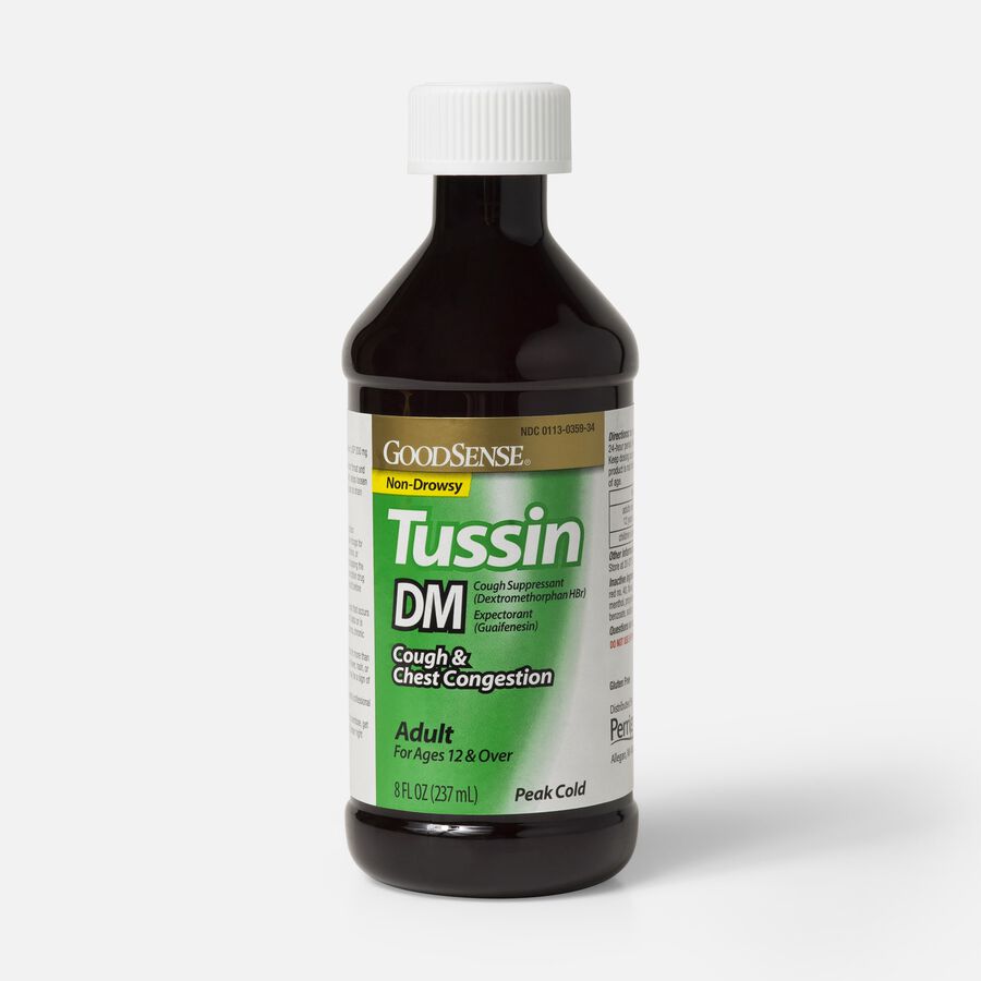 GoodSense® Tussin DM Cough Syrup 8 oz., For Children and Adults, , large image number 1