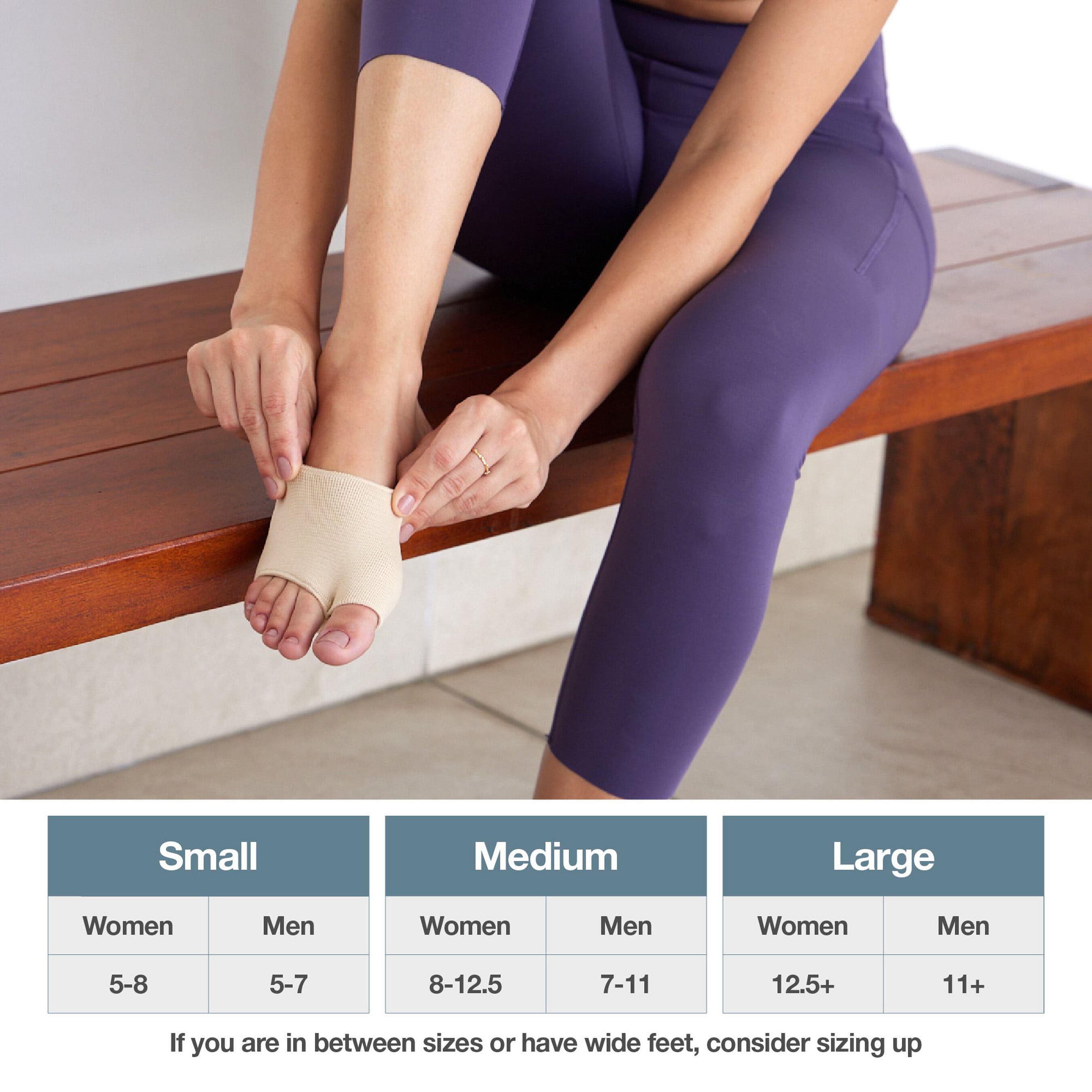 FSA Eligible ZenToes Fabric Metatarsal Sleeve with Sole Cushion Gel