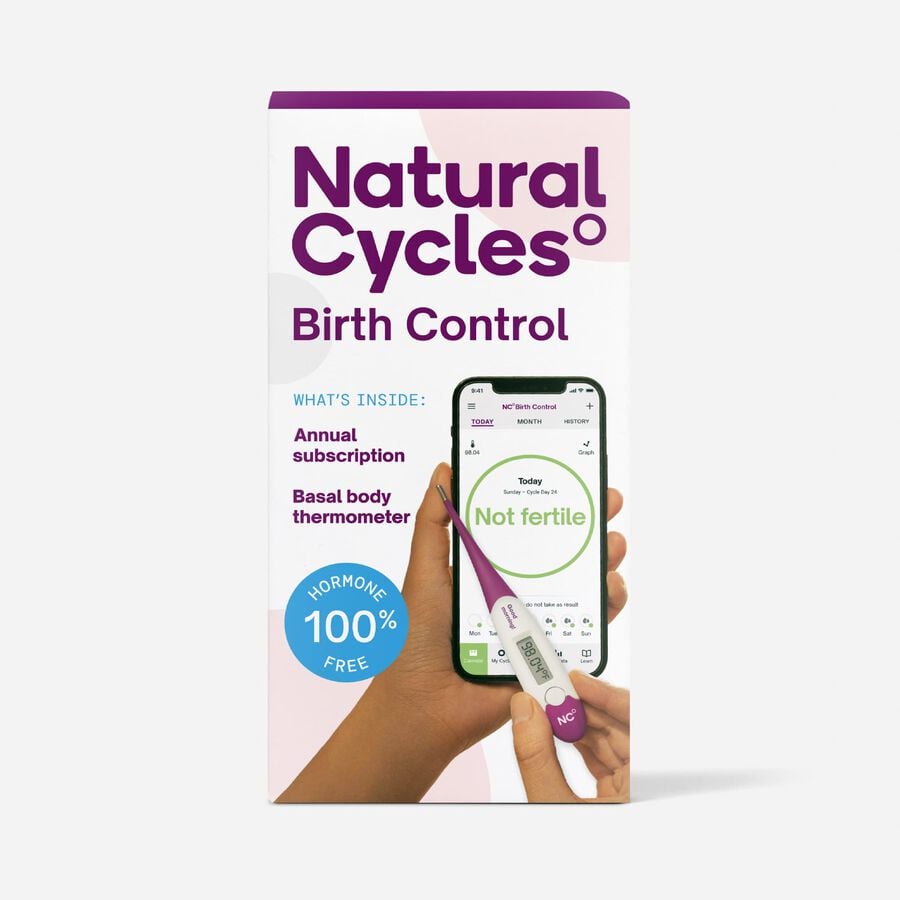 Natural Cycles 12 Month Birth Control with Basal Body Thermometer - Annual Subscription, , large image number 0