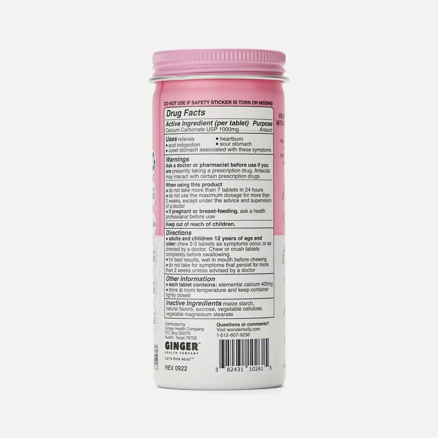 FSA Eligible Wonderbelly Antacids, Strawberry Milkshake, 60 ct FSA Store