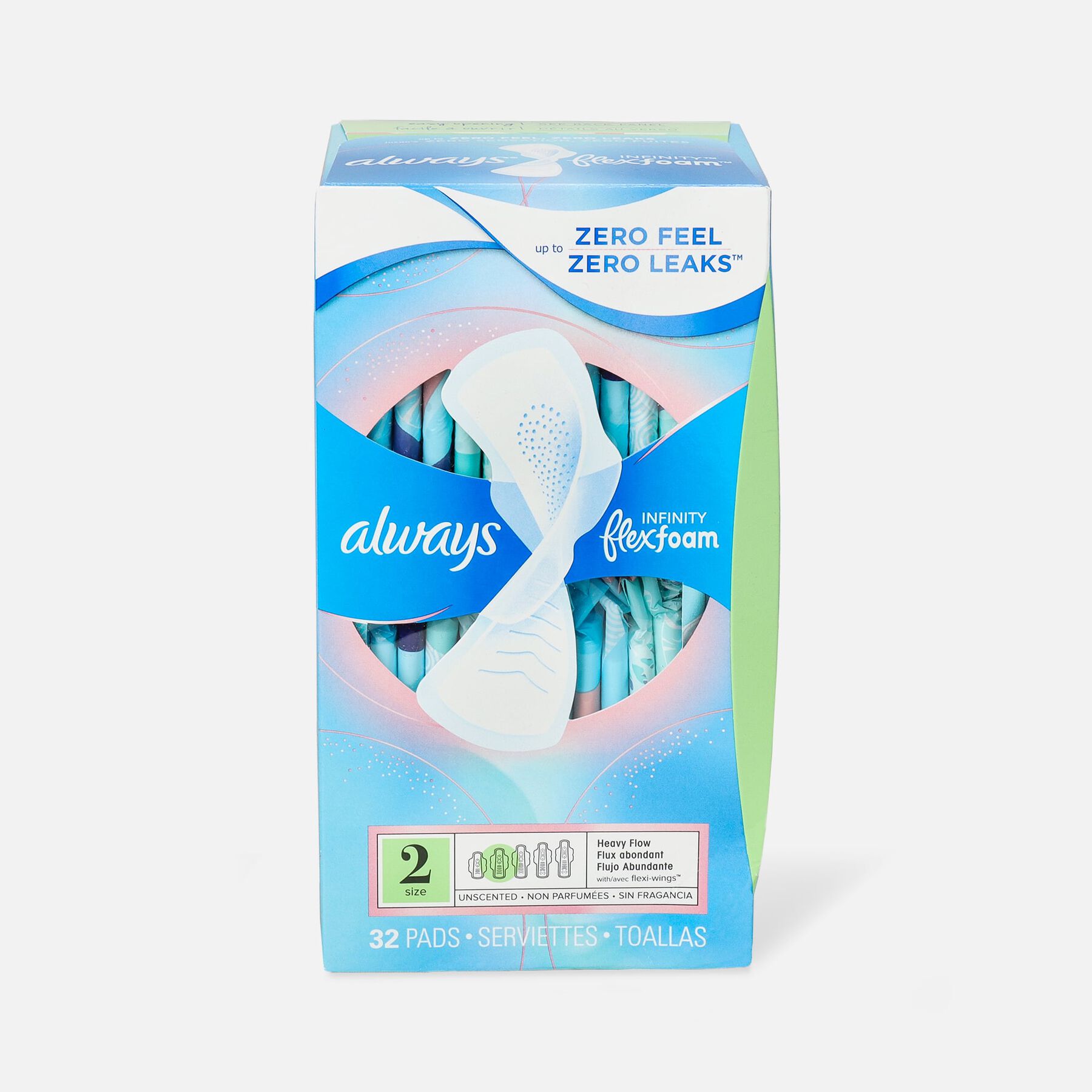 FSA Eligible Always Infinity FlexFoam Pads with Wing, Unscented FSA Store