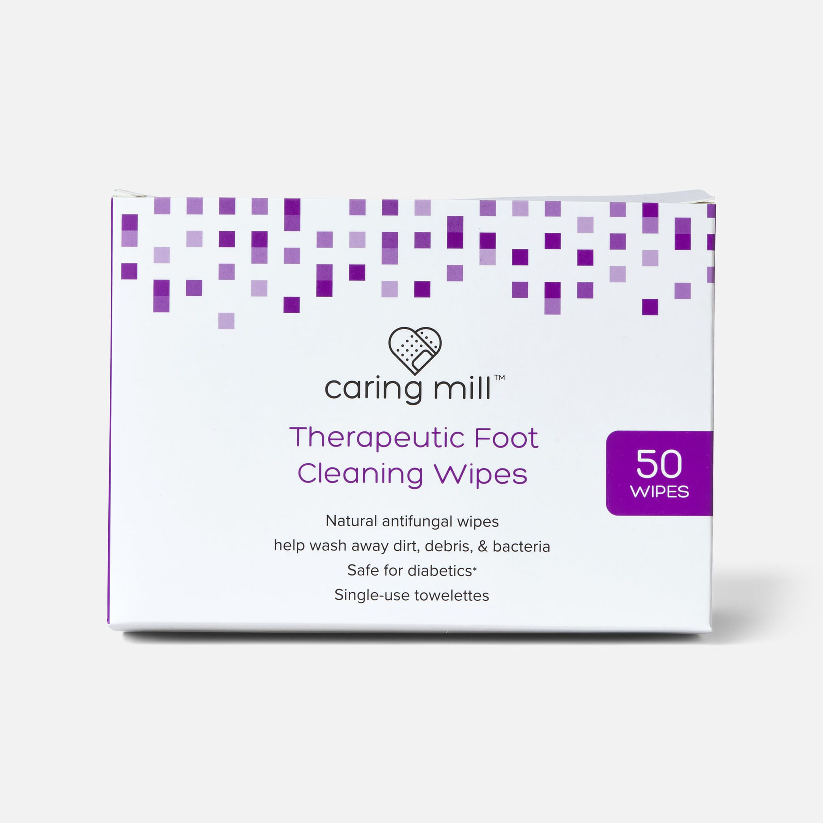FSA Eligible Caring Mill™ Therapeutic Antifungal Foot Wipes, 50 ct