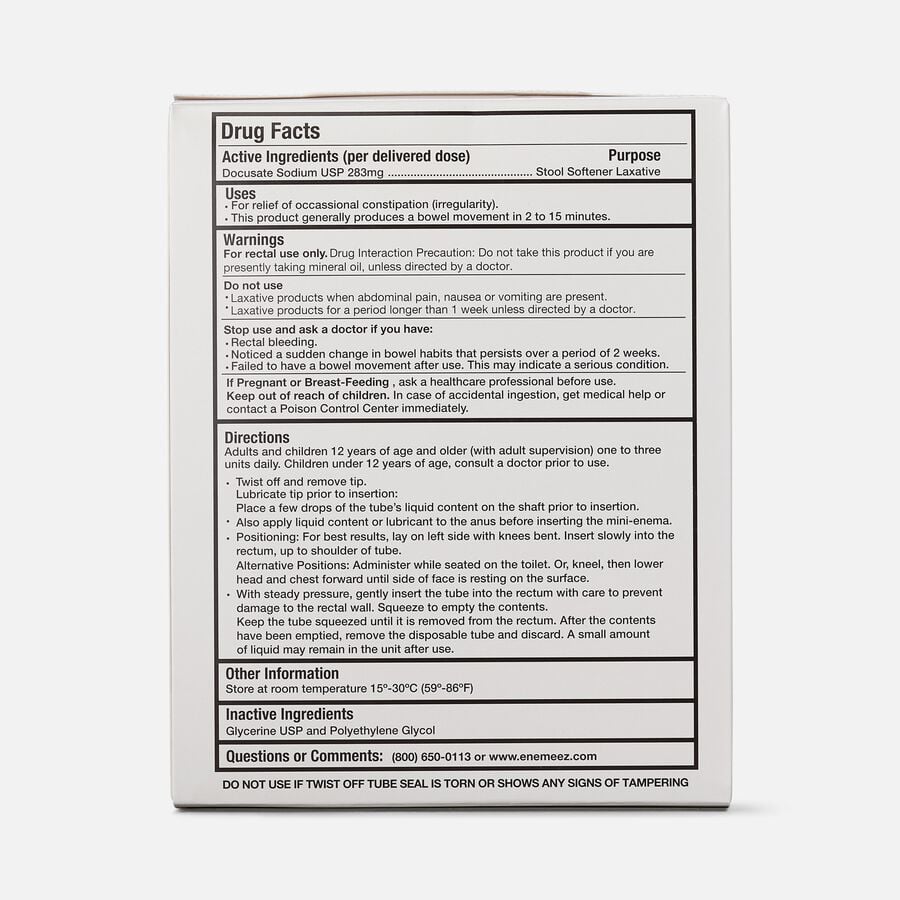 ENEMEEZ&reg; Regular Mini-Enema Docusate Sodium 283 mg, 30 ct., , large image number 1