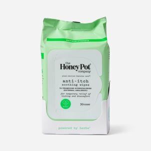 The Honey Pot Anti-Itch Wipes with 1% Pramoxine & Witch Hazel, 30 ct.