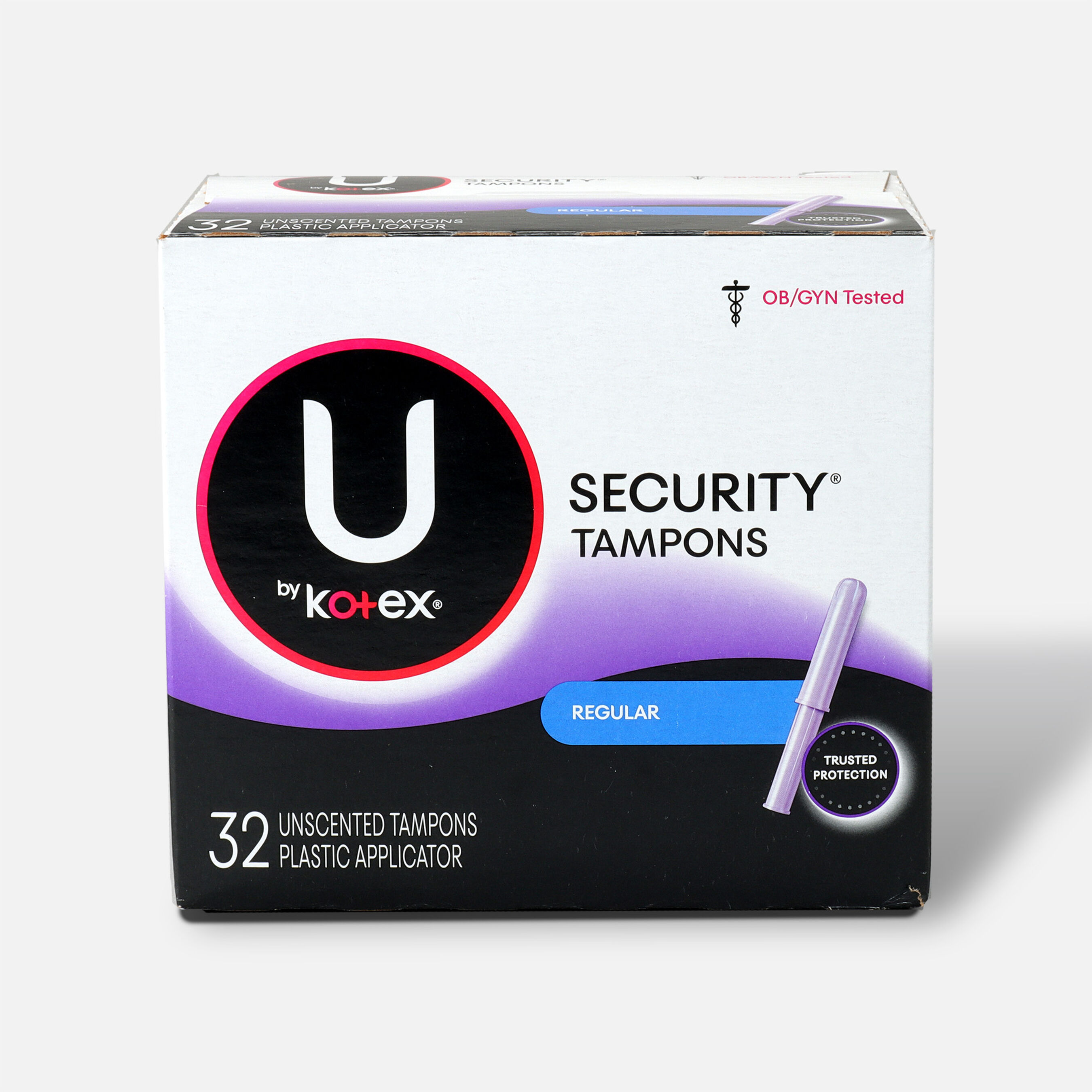 U by Kotex Security Tampons, Regular Absorbency, Unscented