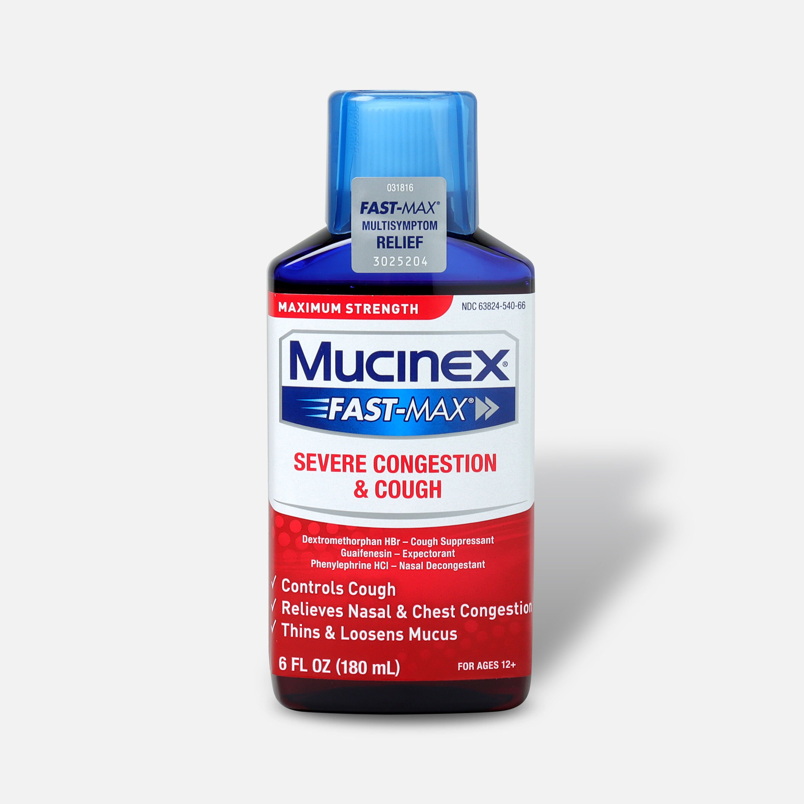 Mucinex FastMax Adult Liquid Severe Congestion and Cough 6 oz