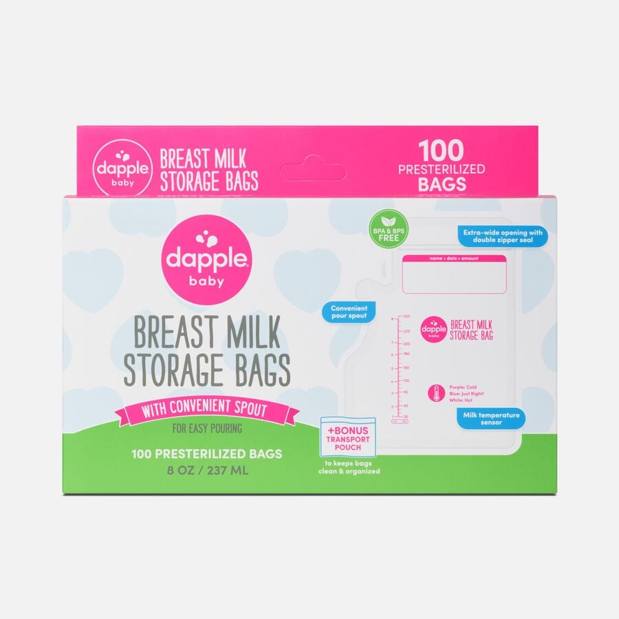 Dapple&reg; Baby Breast Milk Storage Bags with Easy Pour Spout, 8 fl. oz., 100 ct., , large image number 0