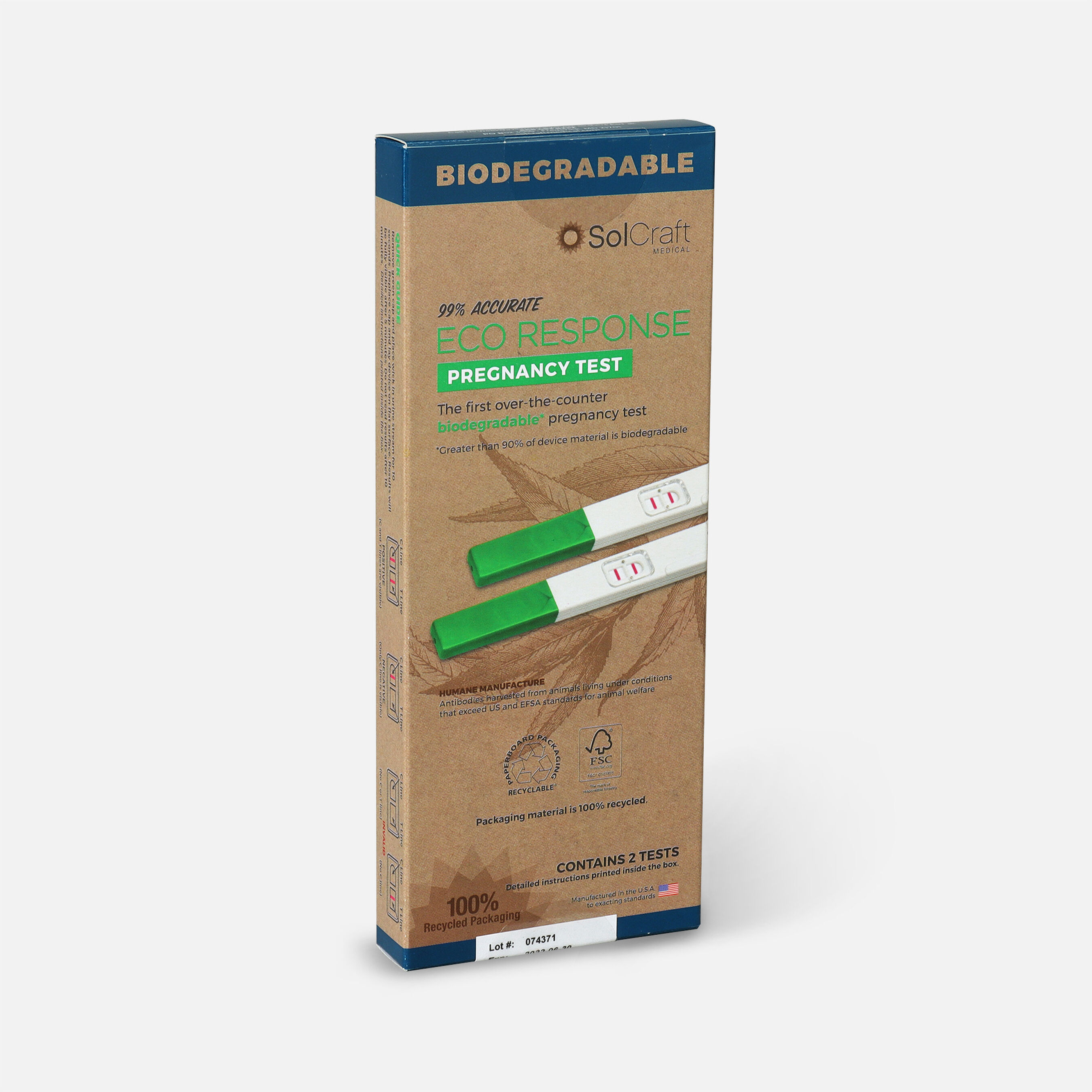 Eco Response Biodegradable Pregnancy Test - 2ct