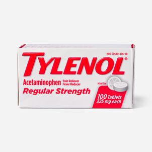 Tylenol Regular Strength Tablets, 100 ct.