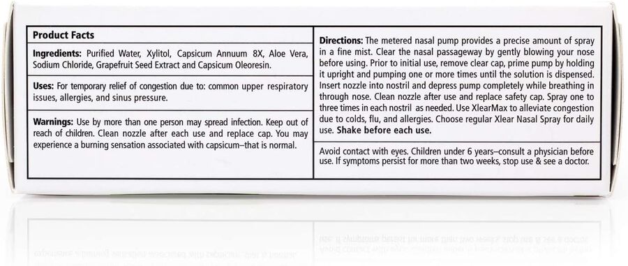 XLEAR Max Nasal Saline Sinus Spray with Xylitol and Capsicum, , large image number 3